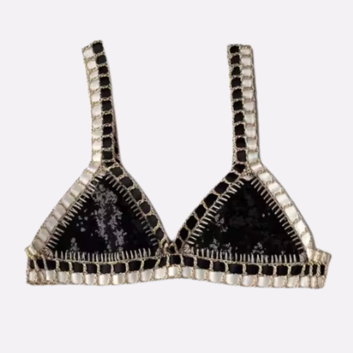 Haut de maillot de bain crochet et sequins Havana Açai, photo 3