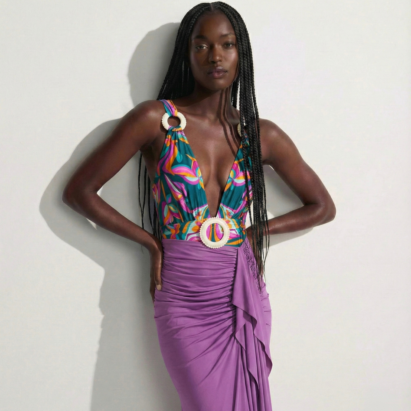 Maillot une pièce Améthyste — Collection PRISMA